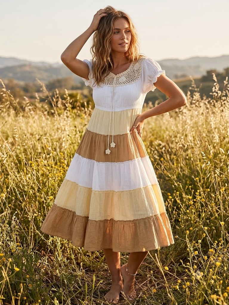 ROXY MAXI DRESS - beige
Supima Gauze Cotton Fabric (S)